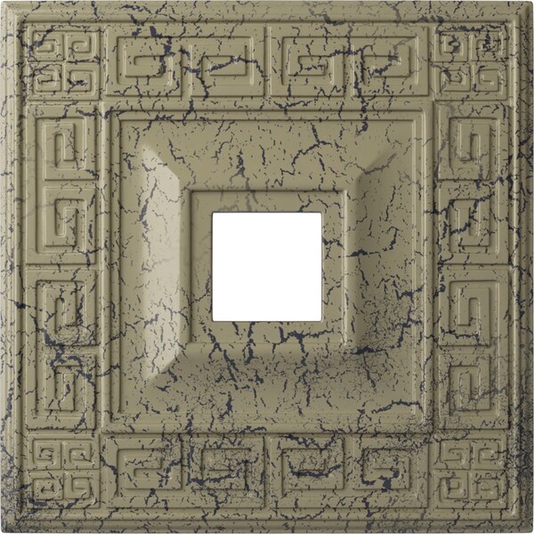 Ekena Millwork Eris Medallion (Canopies up to 9 7/8"), 18"W x 18"H x 3 1/2"ID x 1 1/8"P, Castle Stone Crackle CM18ERCSC - main